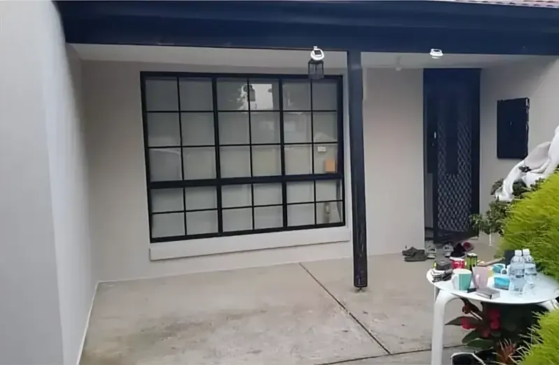 After: the brick porch rendered
